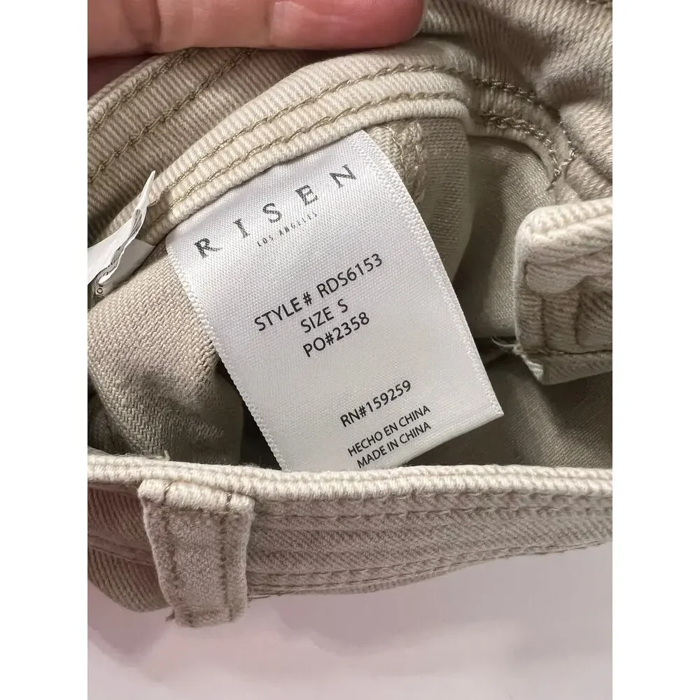 Risen Khaki Cargo Shorts Women’s Size Small NWT High Rise Utility Tan